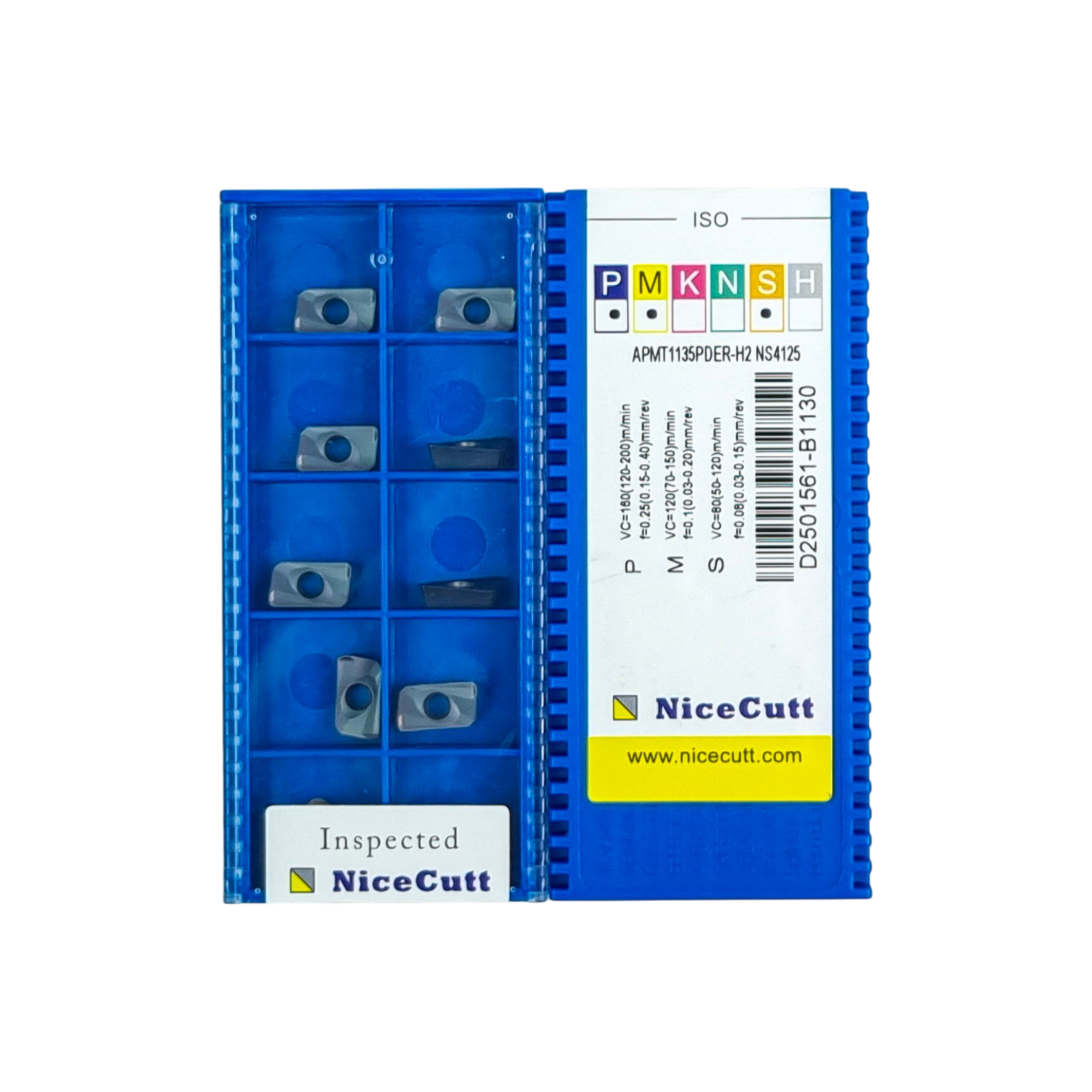 APMT1135PDER-H2 3 Caja de 10 Insertos de Fresado APMT1135PDER-H2 NS4125 NiceCutt
