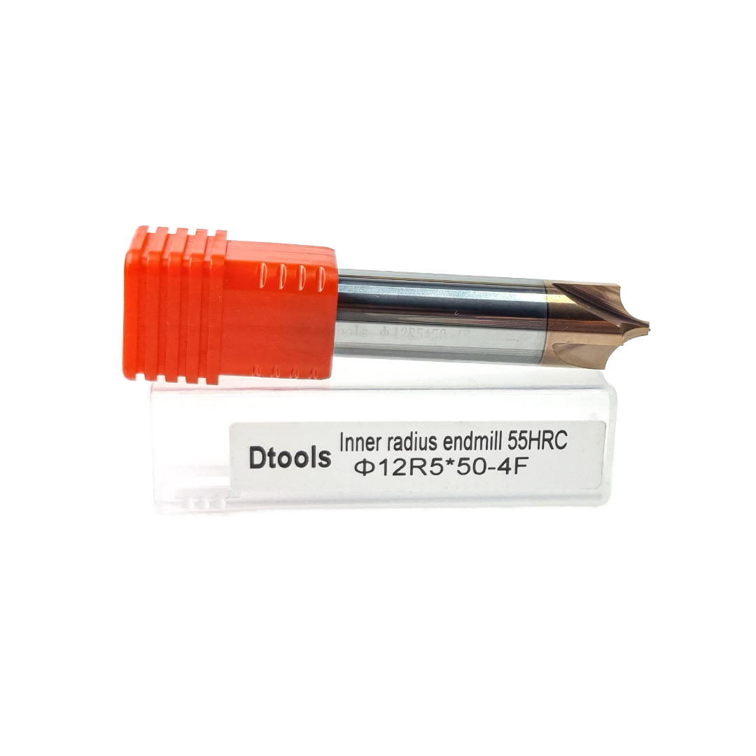 FRESA RADIO INTERNO METAL DURO D12r5x50-4F ET F1 Fresa Inner Corner Radius Metal Duro 12.0 mm R5 55HRC DTools