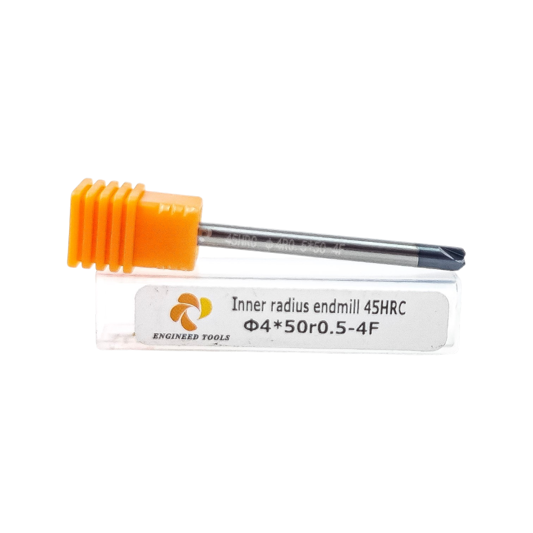 FRIHSS45HRC D4x50r0_5-4F 1 Fresa Inner Corner Radius Metal Duro 4.0 mm R0.5 45HRC 4F EngineedTools