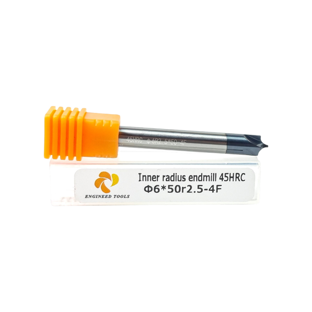 FRIMD45HRC D6x50r2_5-4F 1 Fresa Radio Interno Metal Duro 6.0 mm R2.5 45HRC 4F EngineedTools