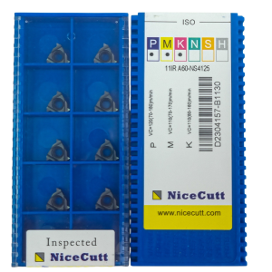 Caja de 10 Insertos de Roscado Interior 11IR A60-B NS4125 NiceCutt